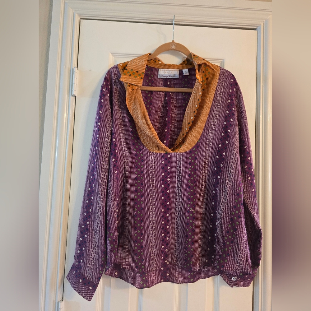 Robert Graham Silk Blouse XL